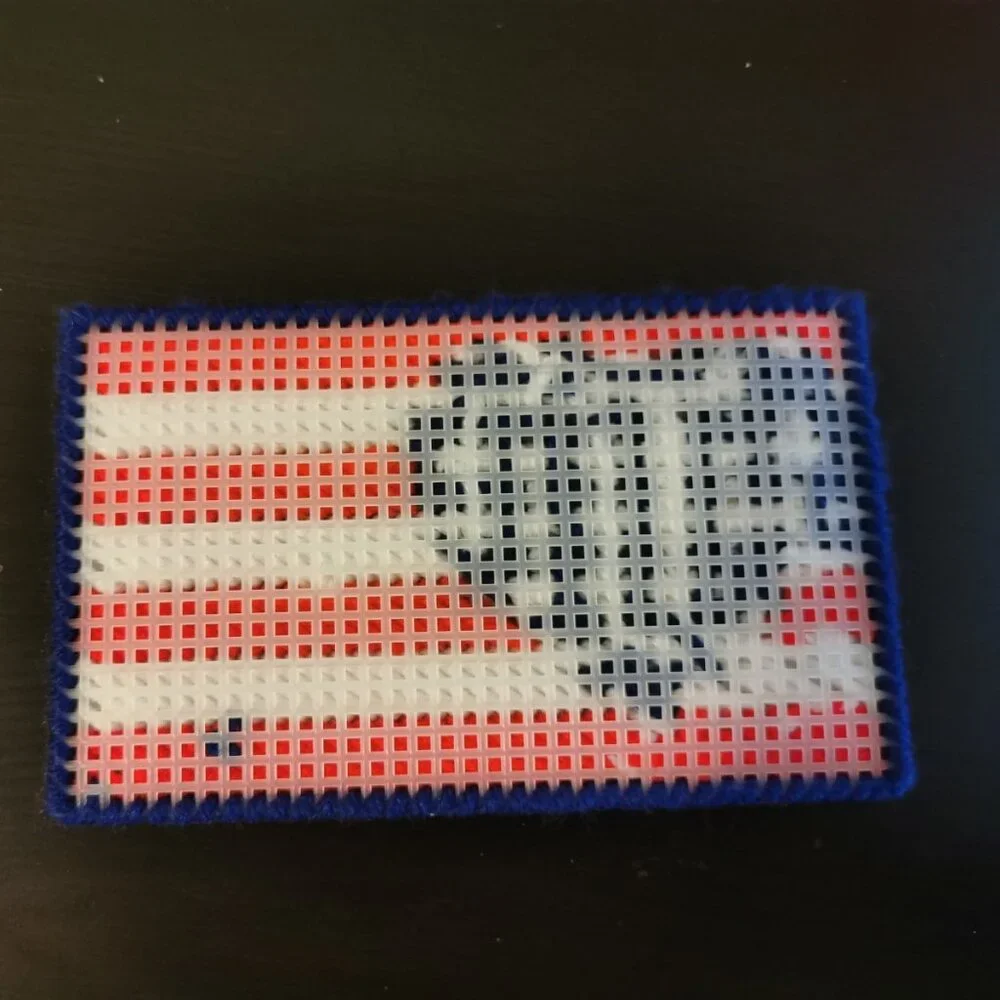 Plastic‎ Canvas PATRIOTIC COASTER SET Of 4, 2 Patterns